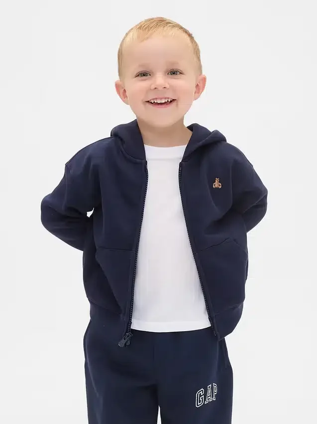 Bebek & Yürümeye Başlayan Çocuk Vintagesoft Fermuarlı Kapüşonlu Sweatshirt