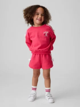 Bebek & Yürümeye Başlayan Çocuk Vintagesoft Fiyonklu Logo Sweatshirt Seti