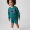 Bebek & Yürümeye Başlayan Çocuk Vintagesoft Havlu Kumaş Ayı Logolu Sweatshirt Takımı
