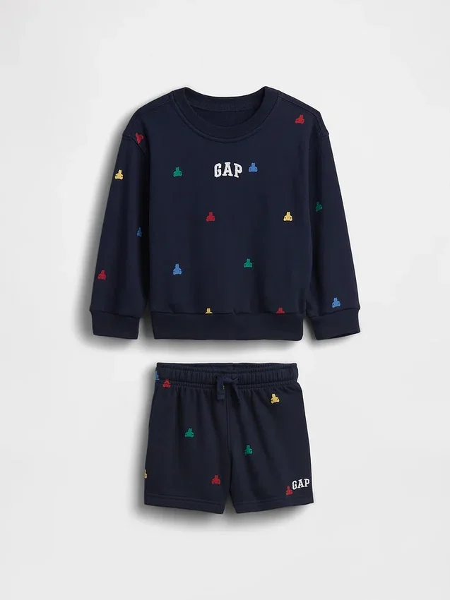 Bebek & Yürümeye Başlayan Çocuk Vintagesoft Havlu Kumaşlı Sweatshirt Seti