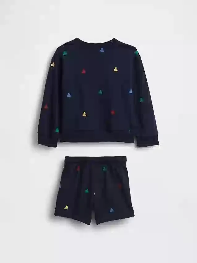 Bebek & Yürümeye Başlayan Çocuk Vintagesoft Havlu Kumaşlı Sweatshirt Seti