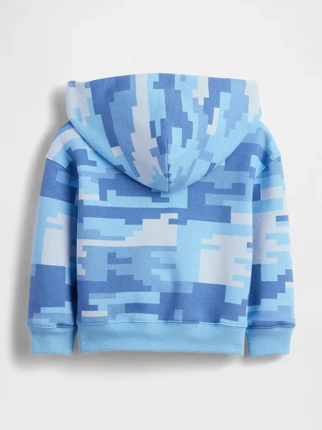 Bebek & Yürümeye Başlayan Çocuk Vintagesoft Kamuflaj Fermuarlı Kapüşonlu Sweatshirt
