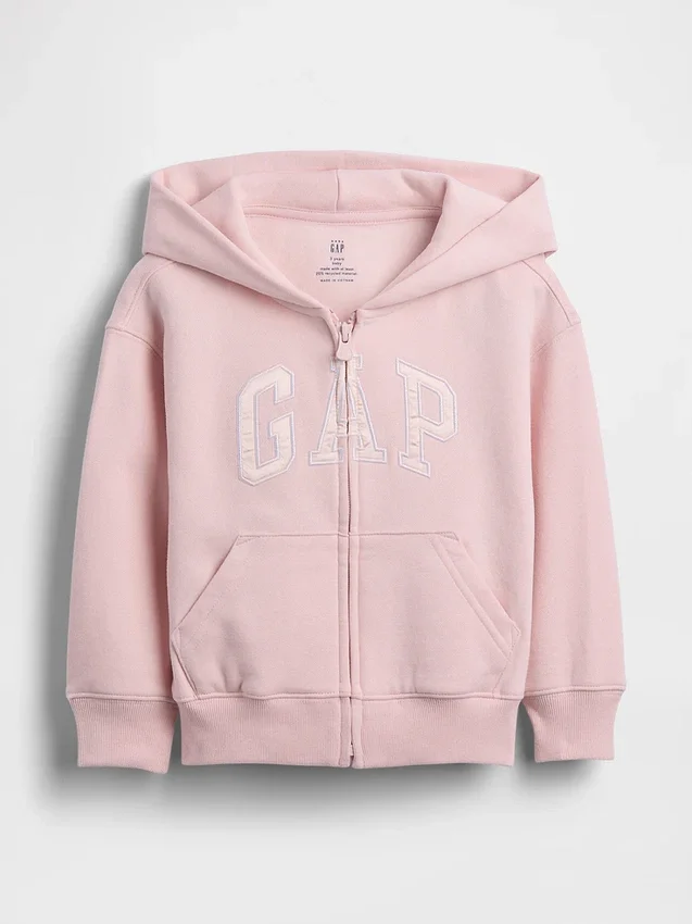 Bebek & Yürümeye Başlayan Çocuk Vintagesoft Logolu Fermuarlı Kapüşonlu Sweatshirt