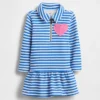 Bebek & Yürümeye Başlayan Çocuk Yarım Fermuarlı Başından Giyilen Sweatshirt Elbise