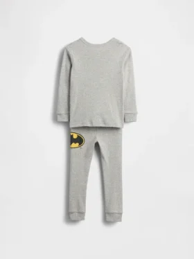Bebek & Yürümeye Başlayan Çocuklar İçin Batman Organik Fırçalanmış Pamuklu Pijama Seti