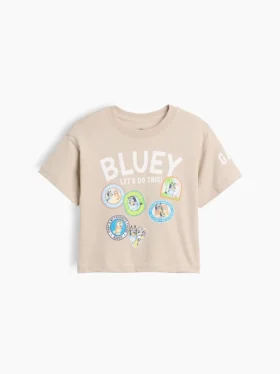 Bebek & Yürümeye Başlayan Çocuklar İçin Bluey Desenli Tişört