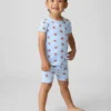 Bebek & Yürümeye Başlayan Çocuklar İçin Brannan Bear Organik Fırçalanmış Pamuklu Pijama Şort Seti