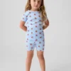 Bebek & Yürümeye Başlayan Çocuklar İçin Brannan Bear Organik Fırçalanmış Pamuklu Pijama Şort Seti
