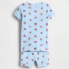 Bebek & Yürümeye Başlayan Çocuklar İçin Brannan Bear Organik Fırçalanmış Pamuklu Pijama Şort Seti