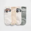 Bebek & Yürümeye Başlayan Çocuklar İçin Brannan Bear & Stripe Çoraplar (4'lü Paket)