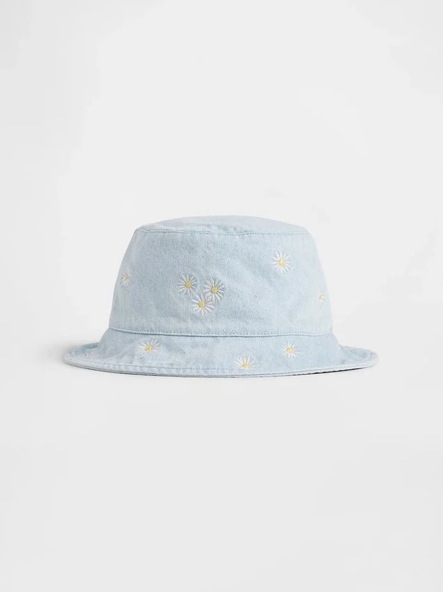 Bebek & Yürümeye Başlayan Çocuklar İçin Denim Papatya Şapka