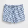 Bebek & Yürümeye Başlayan Çocuklar İçin Denizci Desenli Gingham Denim Çekip Giyilebilen Şortlar