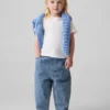 Bebek & Yürümeye Başlayan Çocuklar İçin Çekip Giyilebilen Barrel Jean'ler