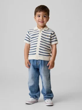 Bebek & Yürümeye Başlayan Çocuklar İçin Çekip Giyilebilen Bol Kesim Jean