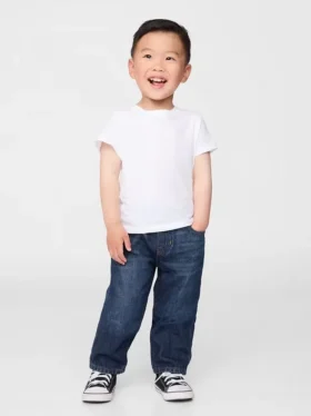 Bebek & Yürümeye Başlayan Çocuklar İçin Çekip Giyilebilen Bol Kesim Jean