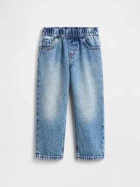 Bebek & Yürümeye Başlayan Çocuklar İçin Çekip Giyilebilen Bol Kesim Jean