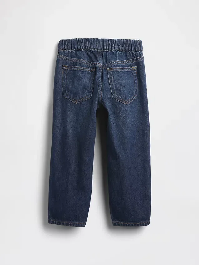 Bebek & Yürümeye Başlayan Çocuklar İçin Çekip Giyilebilen Bol Kesim Jean