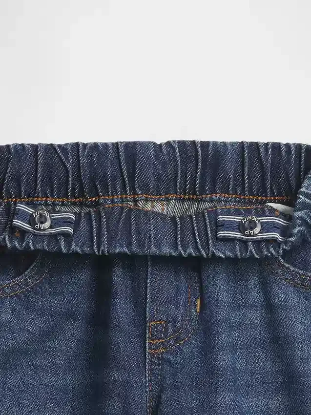 Bebek & Yürümeye Başlayan Çocuklar İçin Çekip Giyilebilen Bol Kesim Jean