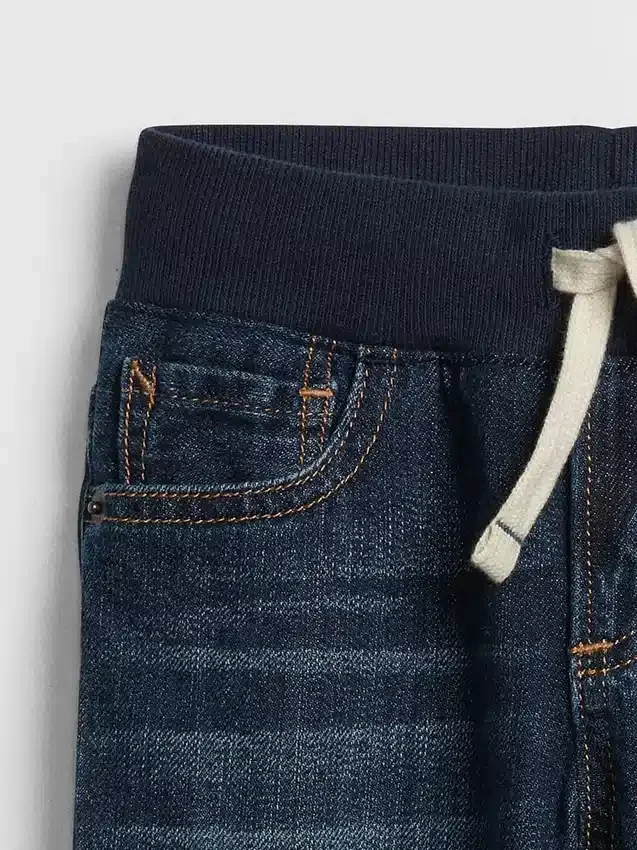 Bebek & Yürümeye Başlayan Çocuklar İçin Çekip Giyilebilen Dar Kesim Jean'ler