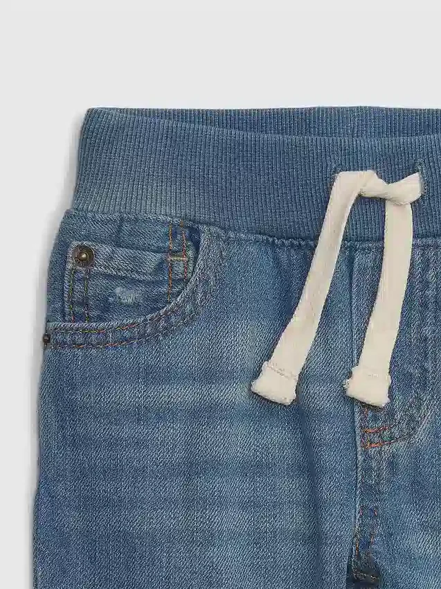 Bebek & Yürümeye Başlayan Çocuklar İçin Çekip Giyilebilen Dar Kesim Jean'ler
