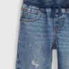 Bebek & Yürümeye Başlayan Çocuklar İçin Çekip Giyilebilen Orijinal Düz Kesim Jean