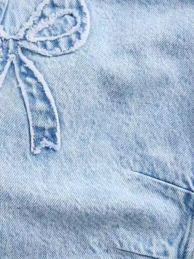 Bebek & Yürümeye Başlayan Çocuklar İçin Fiyonklu At Nalı Kesim Jean'ler