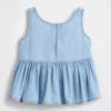 Bebek & Yürümeye Başlayan Çocuklar İçin Fiyonklu Denim Tank Top