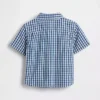Bebek & Yürümeye Başlayan Çocuklar İçin Gingham Desenli Büyük Boy Denim Gömlek