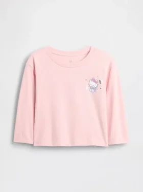 Bebek & Yürümeye Başlayan Çocuklar İçin Hello Kitty Desenli Tişört