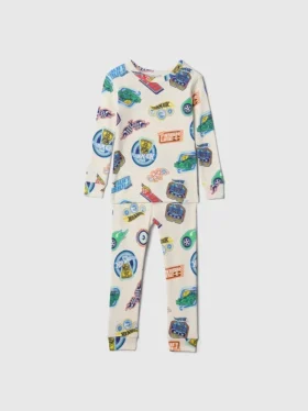Bebek & Yürümeye Başlayan Çocuklar İçin Hot Wheels Organik Fırçalanmış Pamuklu Pijama Seti