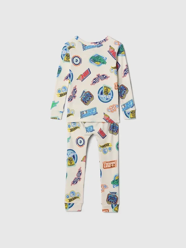 Bebek & Yürümeye Başlayan Çocuklar İçin Hot Wheels Organik Fırçalanmış Pamuklu Pijama Seti