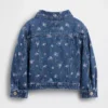 Bebek & Yürümeye Başlayan Çocuklar İçin Çiçek Desenli Denim Ceket