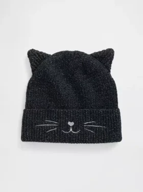 Bebek & Yürümeye Başlayan Çocuklar İçin Kedi Desenli Bere