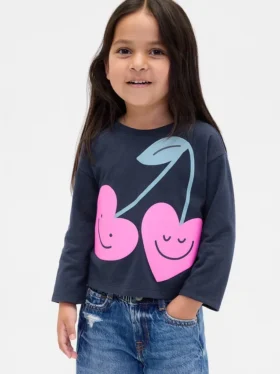 Bebek & Yürümeye Başlayan Çocuklar İçin Kombinlenebilir Rahat Grafikli Tişört
