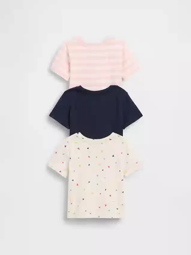 Bebek & Yürümeye Başlayan Çocuklar İçin Kombinlenebilir Tişört (3'lü Paket)