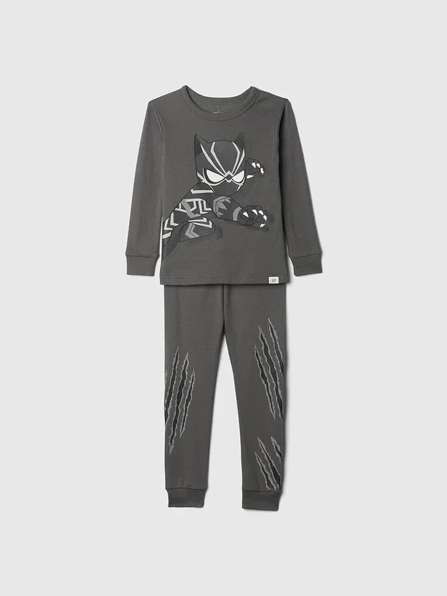 Bebek & Yürümeye Başlayan Çocuklar İçin Marvel Organik Fırçalanmış Pamuklu Pijama Seti