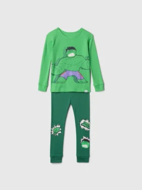 Bebek & Yürümeye Başlayan Çocuklar İçin Marvel Organik Fırçalanmış Pamuklu Pijama Seti