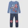Bebek & Yürümeye Başlayan Çocuklar İçin Marvel Organik Fırçalanmış Pamuklu Pijama Seti