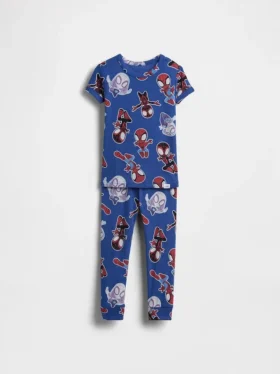 Bebek & Yürümeye Başlayan Çocuklar İçin Marvel Organik Fırçalanmış Pamuklu Pijama Seti