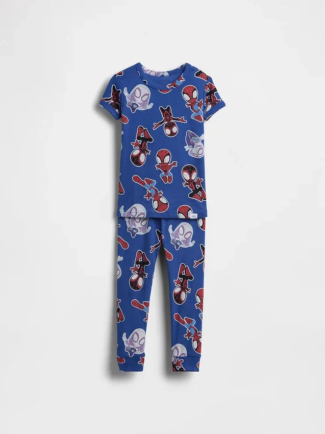 Bebek & Yürümeye Başlayan Çocuklar İçin Marvel Organik Fırçalanmış Pamuklu Pijama Seti