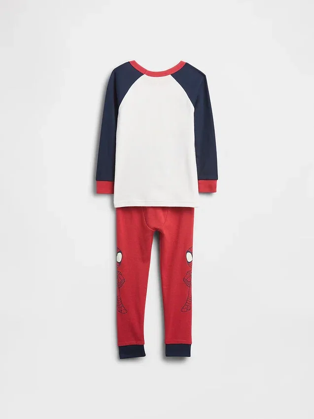Bebek & Yürümeye Başlayan Çocuklar İçin Marvel Organik Fırçalanmış Pamuklu Pijama Seti