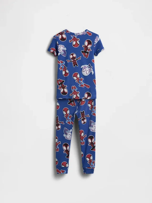 Bebek & Yürümeye Başlayan Çocuklar İçin Marvel Organik Fırçalanmış Pamuklu Pijama Seti