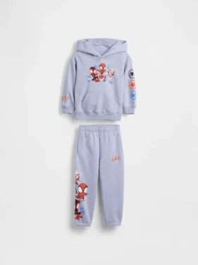 Bebek & Yürümeye Başlayan Çocuklar İçin Marvel Vintagesoft Kapüşonlu Sweatshirt Kombin Seti