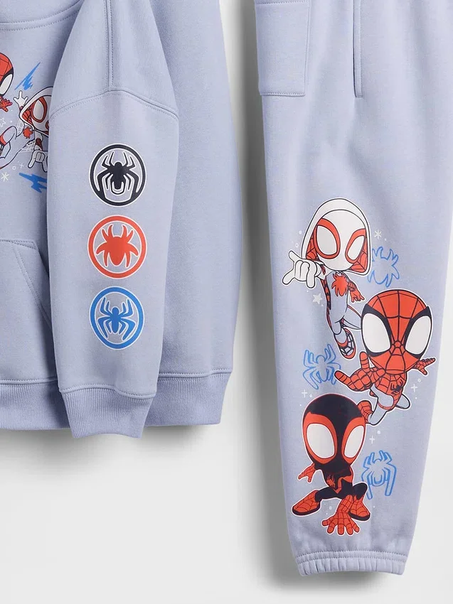 Bebek & Yürümeye Başlayan Çocuklar İçin Marvel Vintagesoft Kapüşonlu Sweatshirt Kombin Seti
