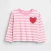 Bebek & Yürümeye Başlayan Çocuklar İçin Mix & Match Kalp Cepli Tişört