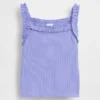Bebek & Yürümeye Başlayan Çocuklar İçin Nervürlü Fırfırlı Önlüklu Tank Top