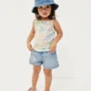 Bebek & Yürümeye Başlayan Çocuklar İçin Nervürlü Fırfırlı Önlüklu Tank Top