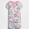 Bebek & Yürümeye Başlayan Çocuklar İçin Organik Fırçalanmış Pamuklu Ayı Logolu Pijama Şort Seti