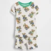 Bebek & Yürümeye Başlayan Çocuklar İçin Organik Fırçalanmış Pamuklu Brannan Bear Tenis Pijama Şort Seti