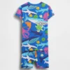 Bebek & Yürümeye Başlayan Çocuklar İçin Organik Fırçalanmış Pamuklu Deniz Canlıları Pijama Şort Seti